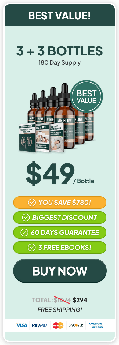 ViriFlow 6 bottles 180 day supply